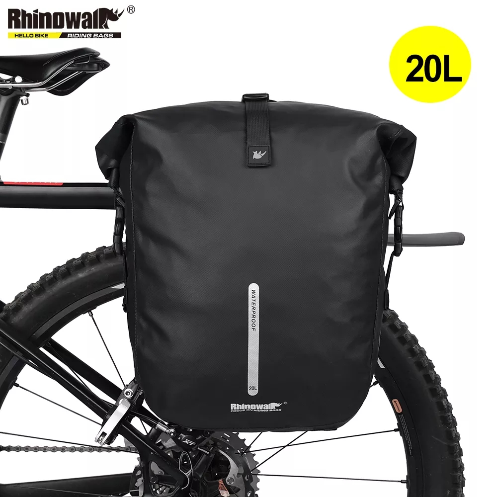Cycling Journey - Rhinowalk-mochila impermeable para bicicleta, maletero de